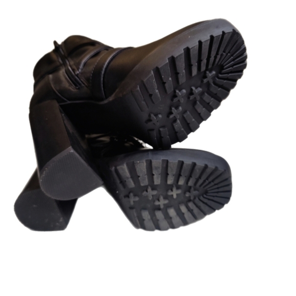 Report Women’s Black Chunky Platform Ankle Boots Size 8M– 4” Block Heel - Picture 7 of 10